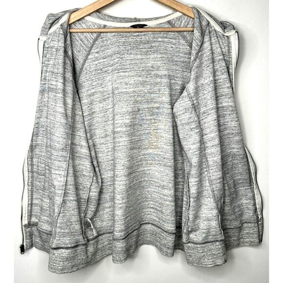 Eddie Bauer Womens Jacket Lightweight Full Zip Aztec Hooded Pockets Gray XL - Picture 6 of 16